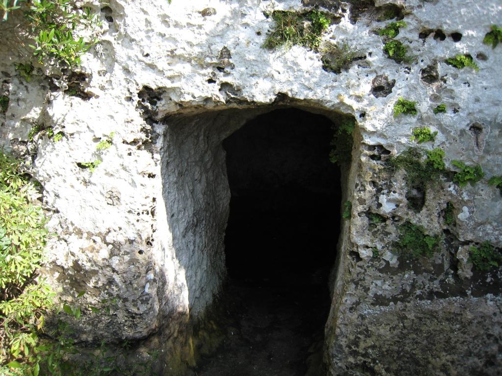 Door to one of the caves