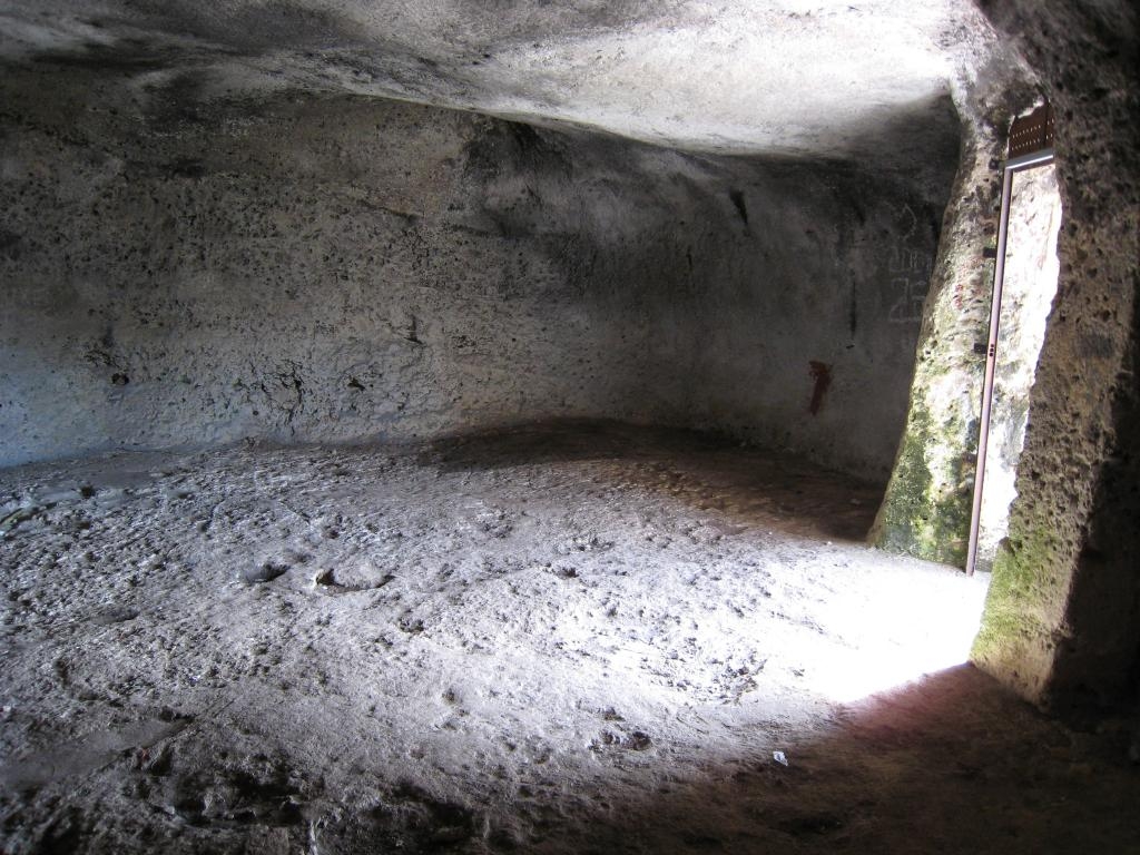 Inside of one of the caves
