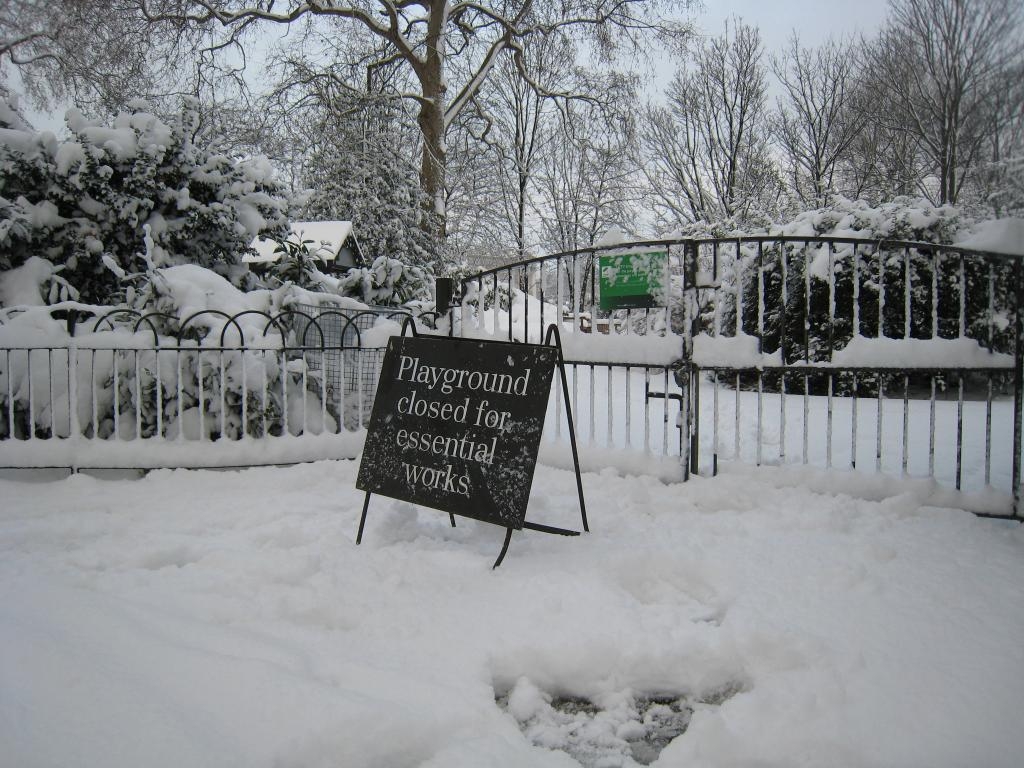 Playground closed for essential works